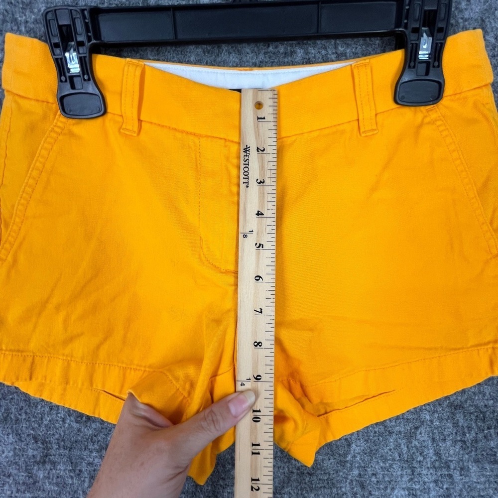 J.Crew City Fit Shorts Size 2 Yellow Cotton Blend Preppy Travel Minimalist Plain - Picture 8 of 11